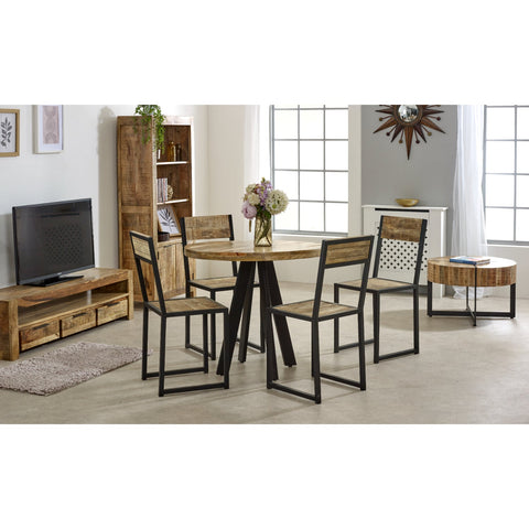 Merlin Mango Wooden Bookcase With 2 Doors