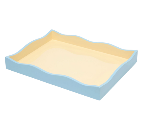 Allegra Wiggle Tray in Blue and Cream