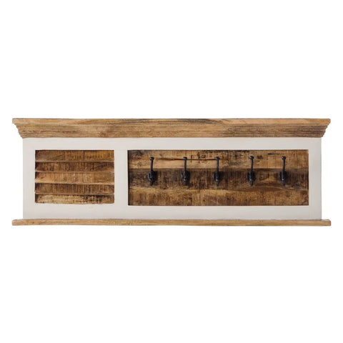 Bianco Solid Mango Wood White Hanging Unit