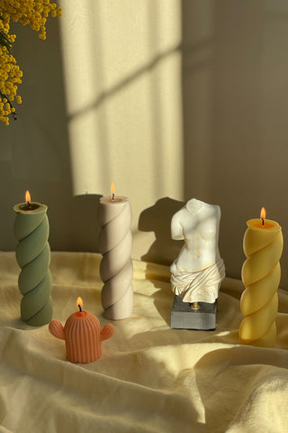 Marshmallow Shaped Pillar Candle