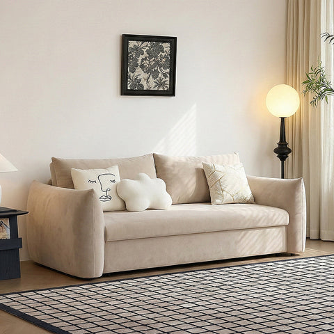 Meera Two Seater Sofa Bed with Storage, Suede