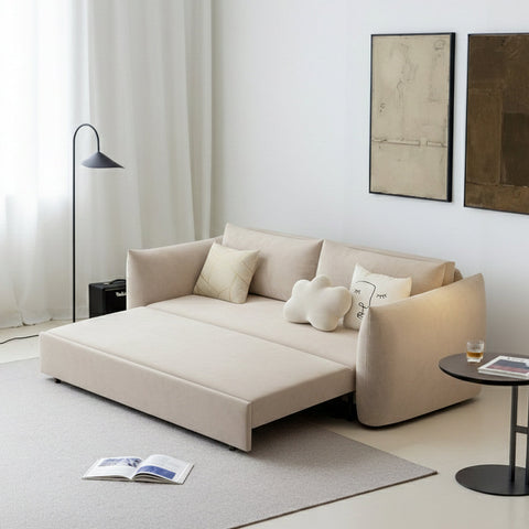 Meera Two Seater Sofa Bed with Storage, Suede