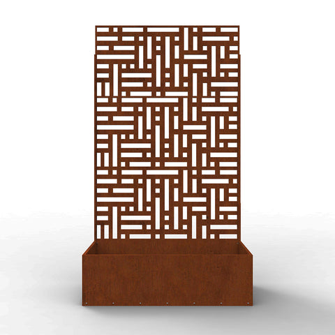 Metal Indoor/Outdoor Privacy Screen with Plant Pot - 90cm x 180cm