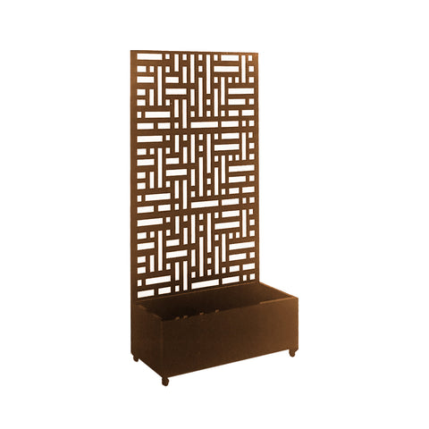 Metal Indoor/Outdoor Privacy Screen with Plant Pot - 90cm x 180cm