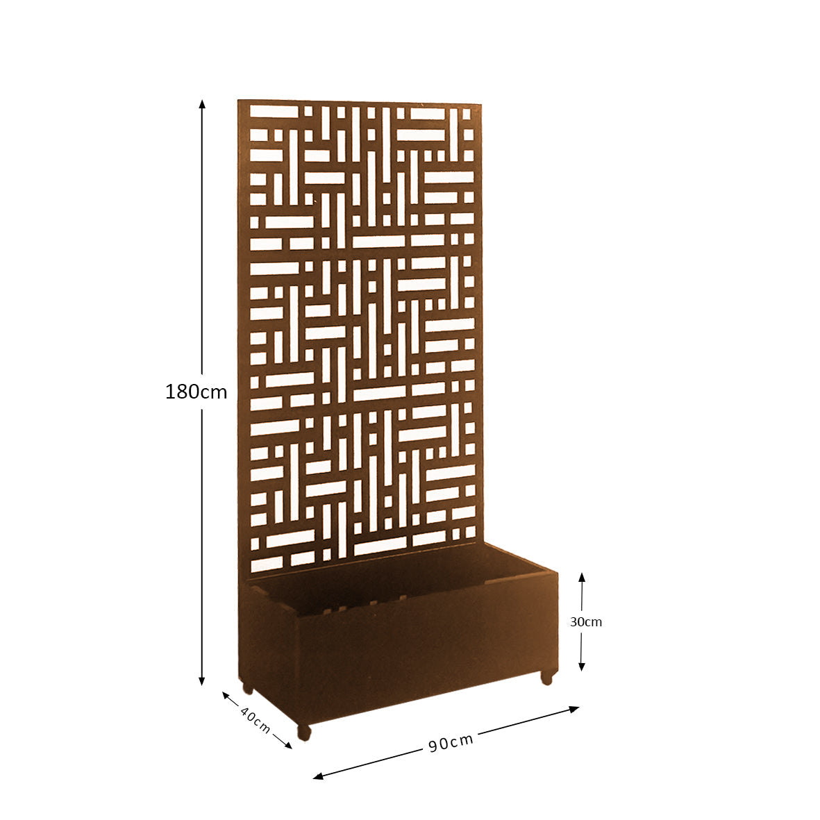 Metal Indoor/Outdoor Privacy Screen with Plant Pot - 90cm x 180cm