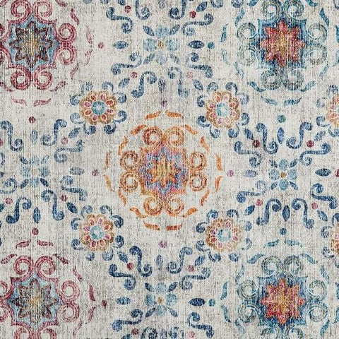 Eco-Washable Cream Rug Moroccan Design