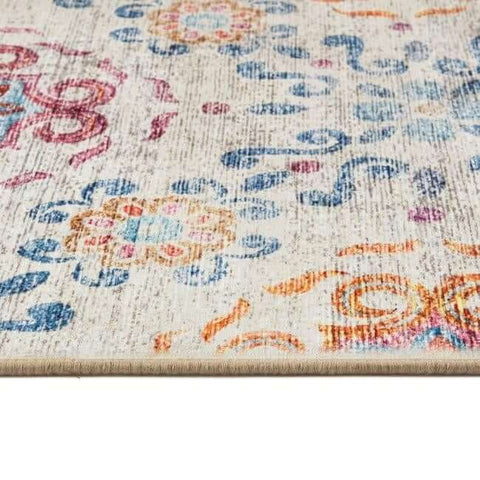 Eco-Washable Cream Rug Moroccan Design