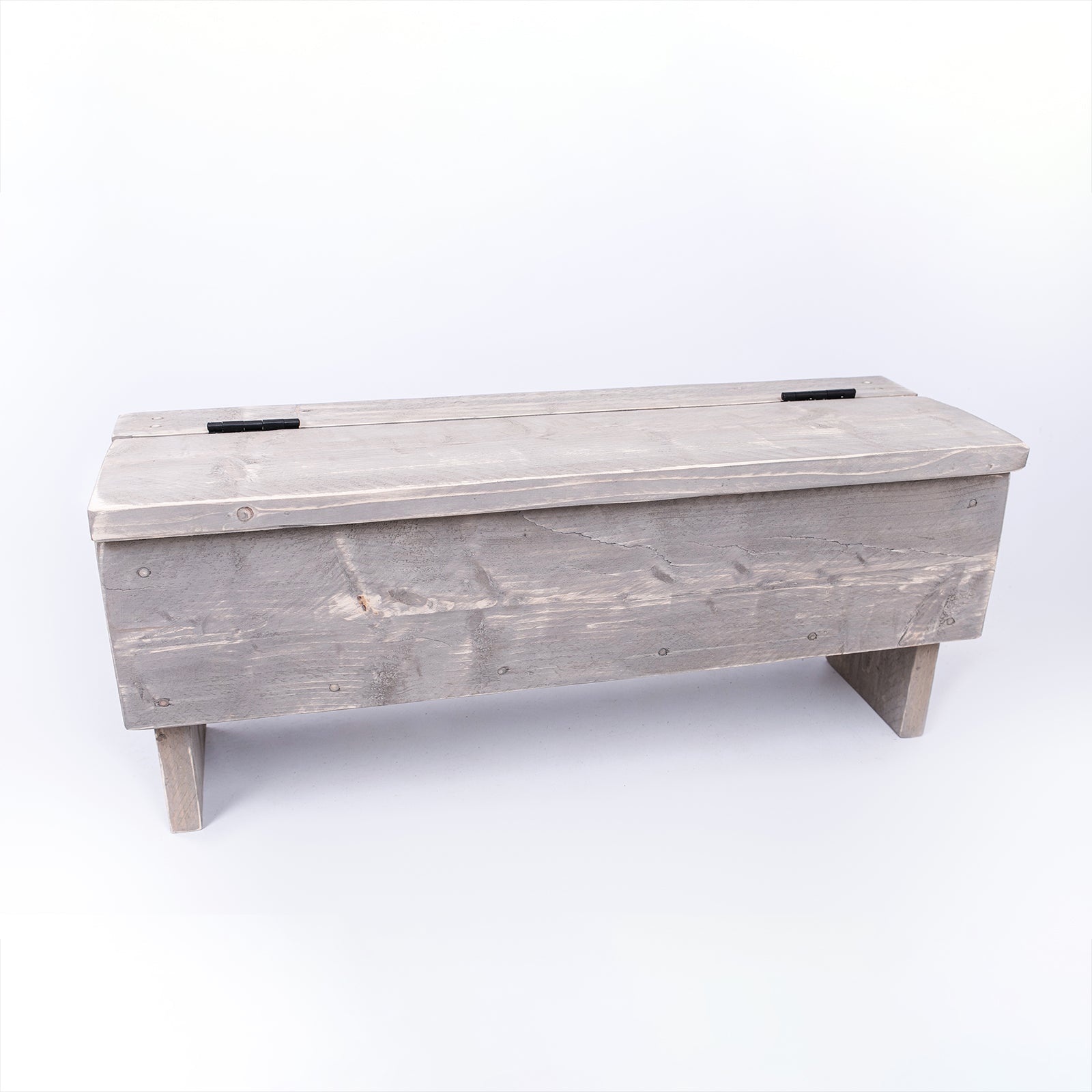 Blanket Box Seat - Traditional Wooden Storage Bench in Modern Greys