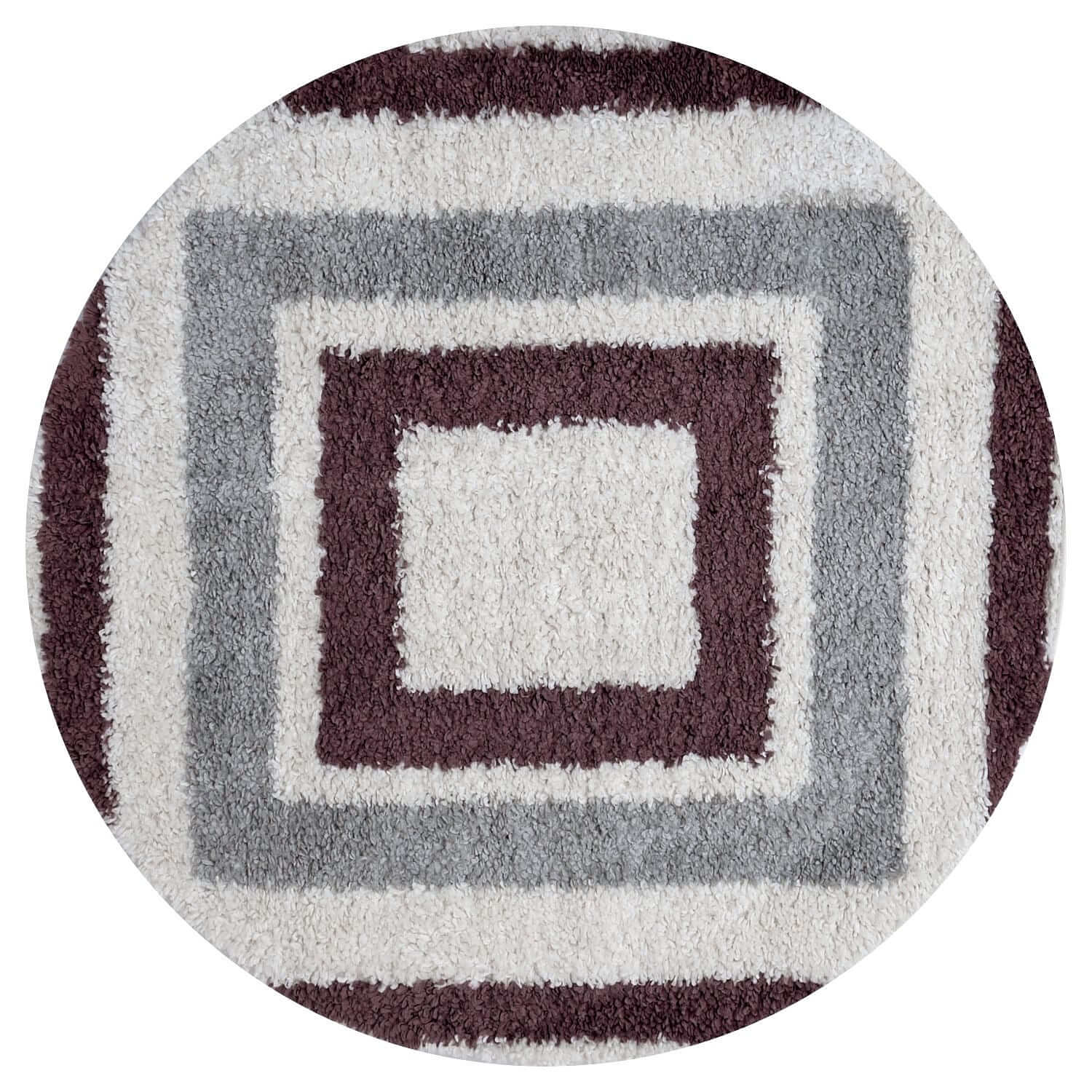 Moodi Shaggy Grey/Purple Contour Rug