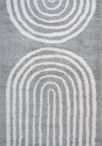 Moodi Shaggy Grey Echo Rug