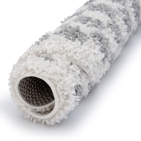 Moodi Shaggy Grey Mulberry Rug