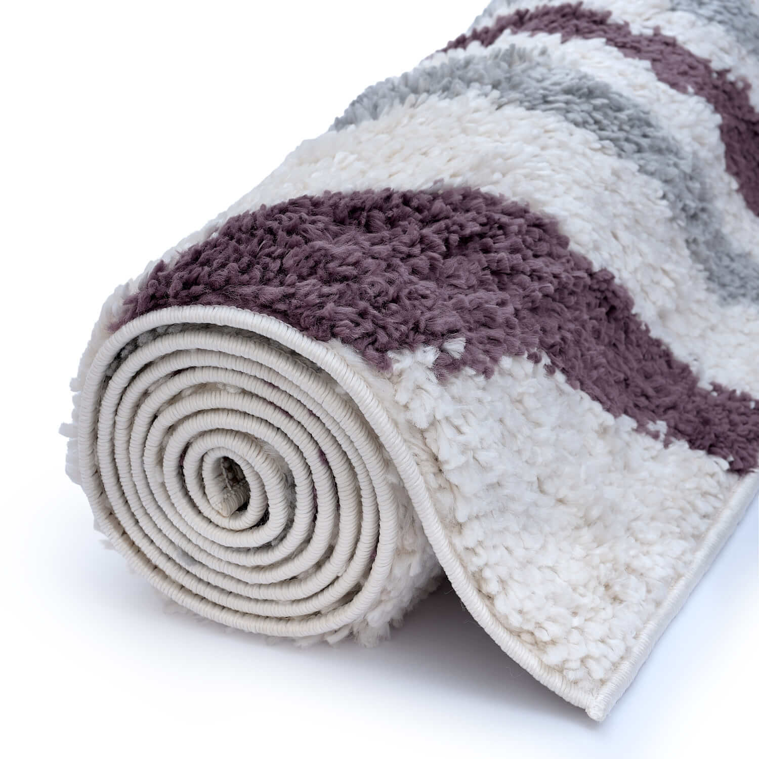 Moodi Shaggy Grey/Purple Smokeberry Rug