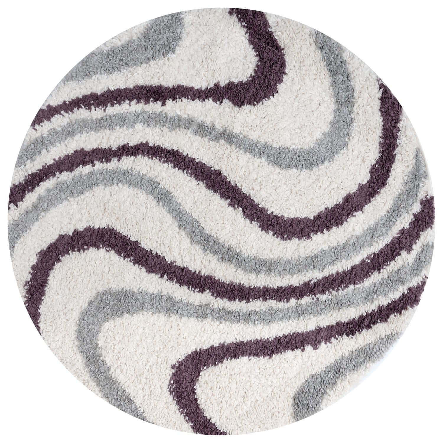 Moodi Shaggy Grey/Purple Smokeberry Rug