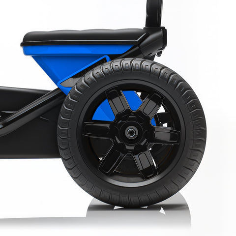 AIYAPLAY Pedal Go Kart for Kids 2-5 Years, with Silent EVA Wheels, Metal Frame, Blue