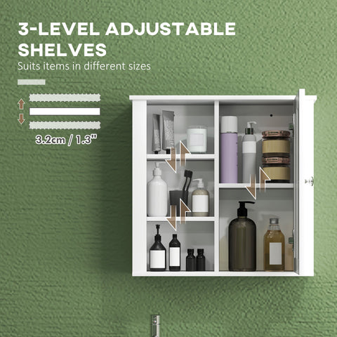 HOMCOM Clean and Simple Bathroom Storage Cabinet - White