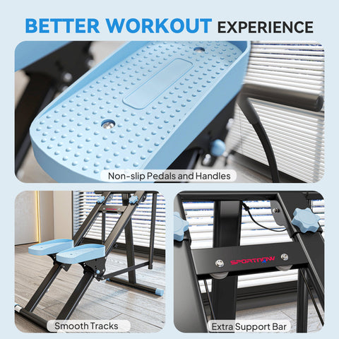 SPORTNOW Stair Stepper for Home Gym Exercise, Vertical Climber Machine with LCD Monitor & Adjustable Pedals for Workout