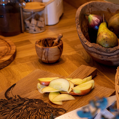 Olive Wood Salt Pot & Scoop Set