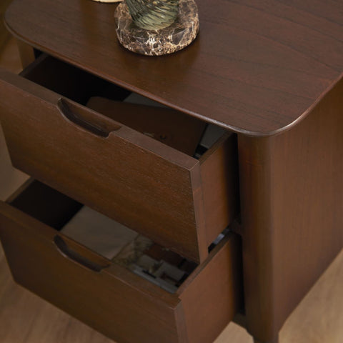 Norway Walnut Wooden Bedside Table