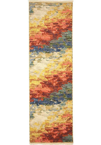 Nomad Abstract Wool-Blend Rug – Multicolour
