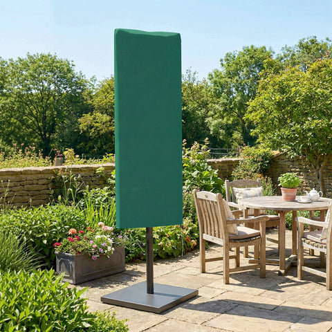 Outsunny Garden Parasol Cover, Outdoor Patio Umbrella Protector Weatherproof Garden Patio for 2-4.6m Parasol, Dark Green