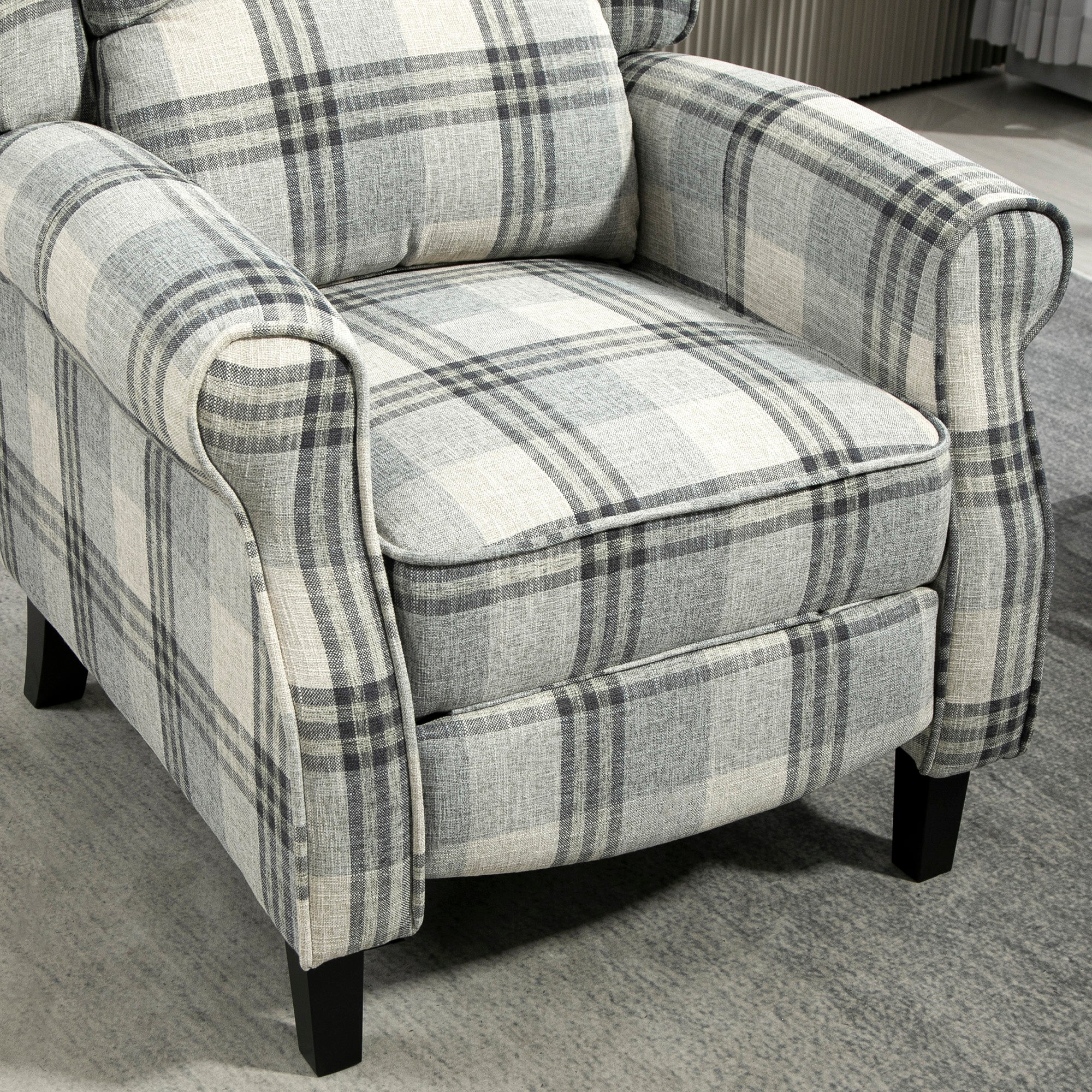 HOMCOM 160\'c2\'b0 Reclining Armchair, with Footrest - Grey