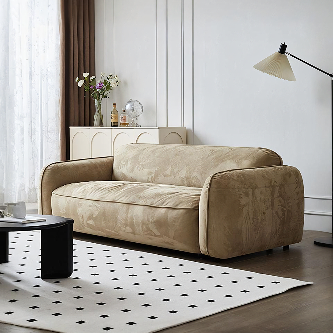 Ollie Two Seater Mini Sofa, Velvet