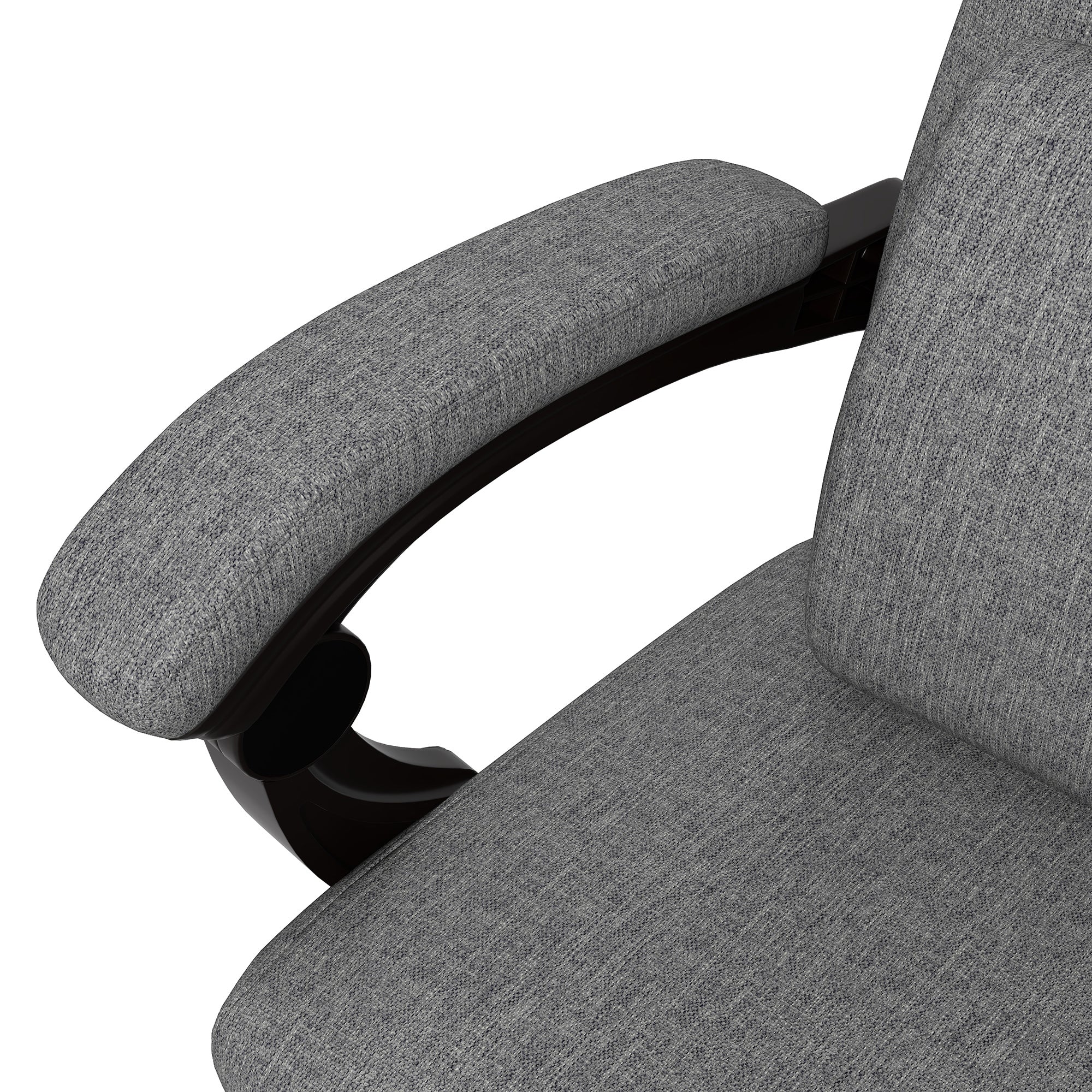 Vinsetto Linen-Look Office Chair, with 160\'c2\'b0 Reclining Back and Footrest - Grey