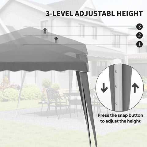 Outsunny 2.5 x 2.5M Pop up Garden Tent - Grey