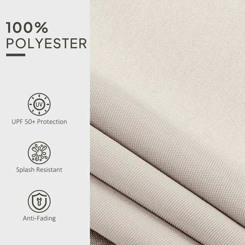Outsunny Awning Replacement Canopy, Water Resistant UPF 50+ Sun Shade Cover for 3 x 2.5 m Garden Awning (Fabric Only), Cream White