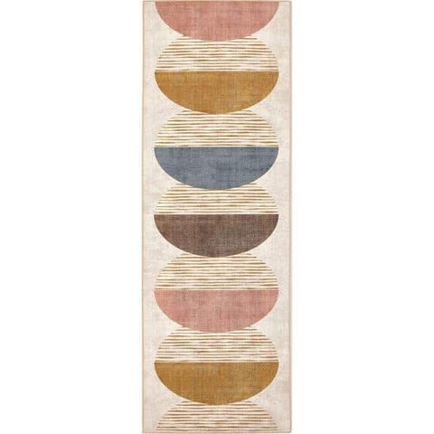 Eco-Washable Rug Geometric Design