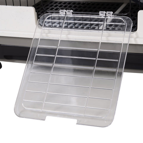 PawHut Four-Tier Small Animal Cage, for Bunnies, Ferrets, Chinchillas w/ Wheels, Tray - Black