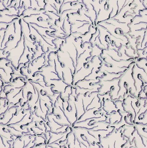 Ethereal Leaves - in Misty - Wallpaper