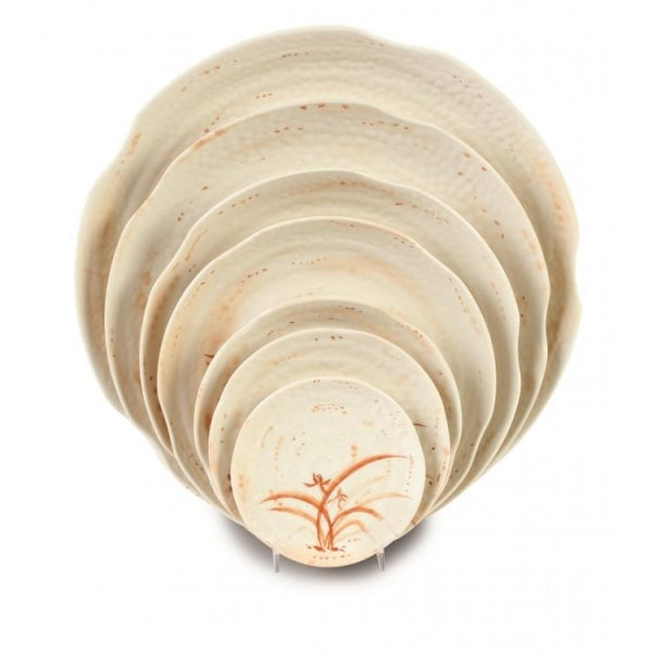 Gold Orchid Melamine Lotus Shape Plate 265mm / 10 ¾''- Pack Of 12