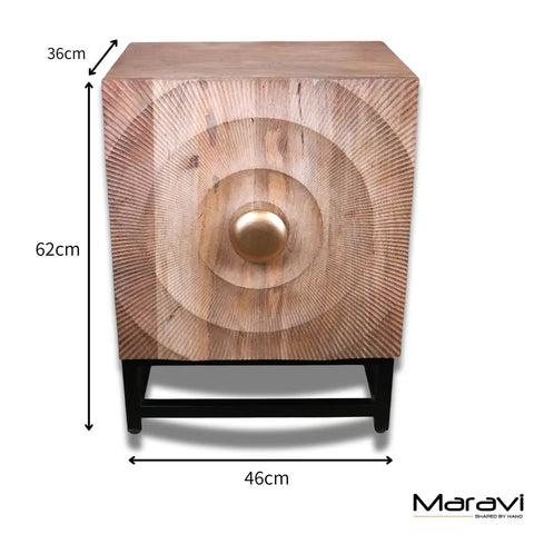 Parika Mango Wood Bedside Cabinet