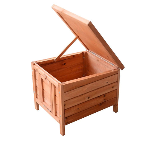 PawHut 20" Wooden Guinea Pigs Hutches-Fir Wood