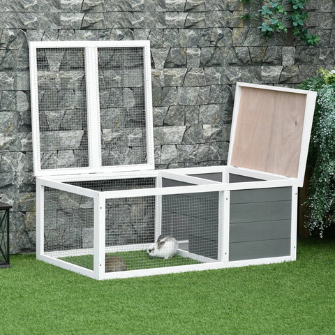 PawHut Guinea Pigs Hutches Small Guinea Pigs Hutches Pet Run Cover, with Water-resistant Asphalt Roof