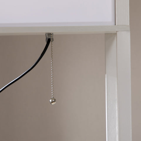 HOMCOM 156cm Floor Lamp Shelving Unit - White