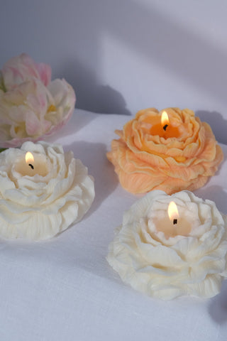 Peony Shaped Candle