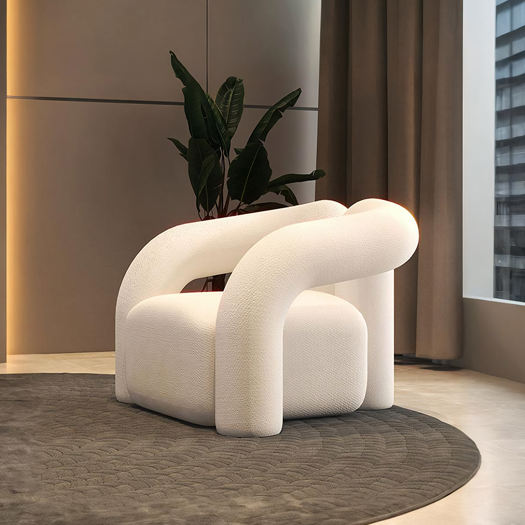 Philippa Boucle Sofa, Single Armchair