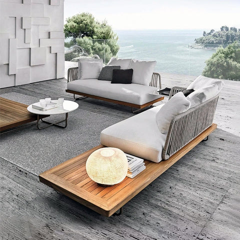 Phyllis Rattan Outdoor Sofa Set, Two Seater Sofa, Outdoor Furniture, Grey