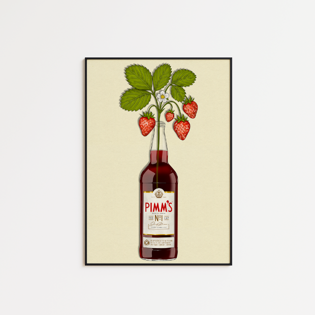 Pimms & Flowers - A5 Print