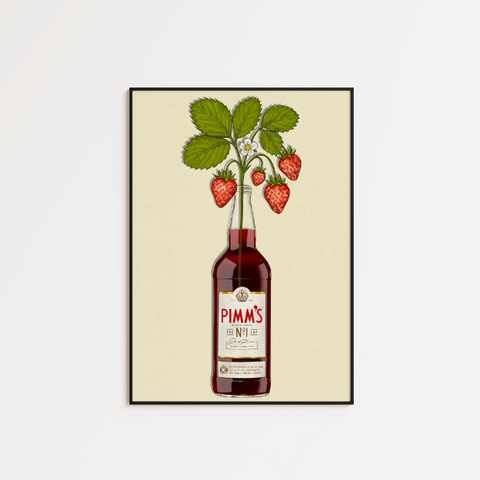 Pimms & Flowers - A5 Print