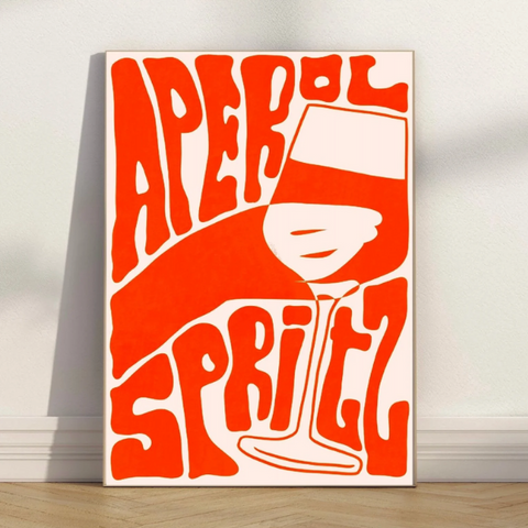Funky Aperol Typography - A5 Print