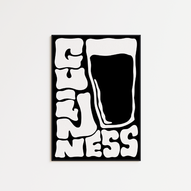 Funky Guinness Typography - A5 Print