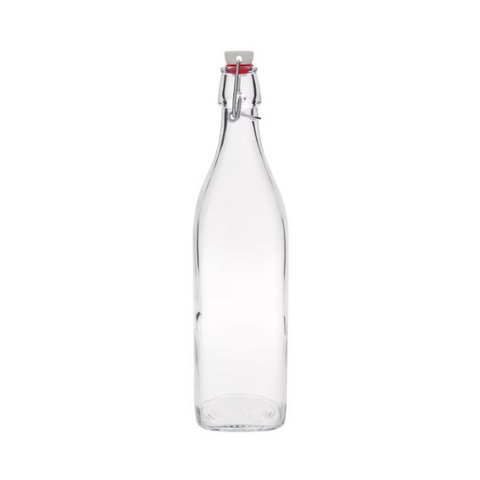 Bormioli Rocco Square Swing Top Bottle - 1 Litre