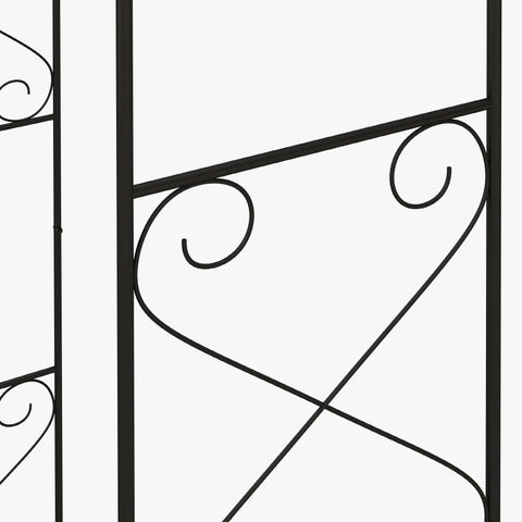 Outsunny Decorative Garden Arch, with Gate - Black