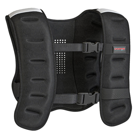 SPORTNOW Weighted Vest, 10 kg Weight Vest with Adjustable Straps, Reflective Strips, Black