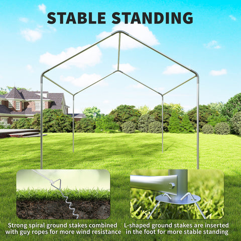 Outsunny 3 x 3 m Party Tent, Outdoor Canopy Tent Shelter with Removable Sidewalls, 4 Zipped Doors, for Parties, Wedding, Beige