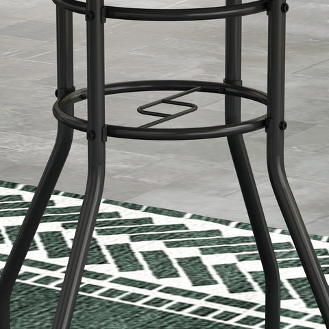 Outsunny \'ce\'a660 Garden Table, with Glass Printed Tabletop - Multicolour