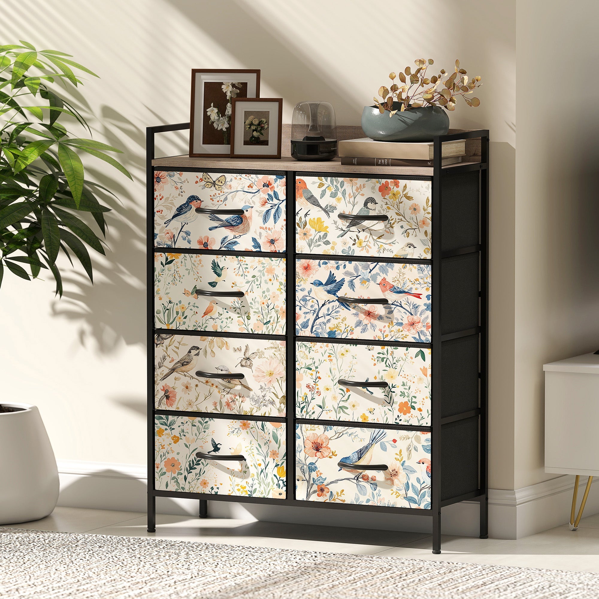 HOMCOM 8-Drawer Chest of Drawers - White